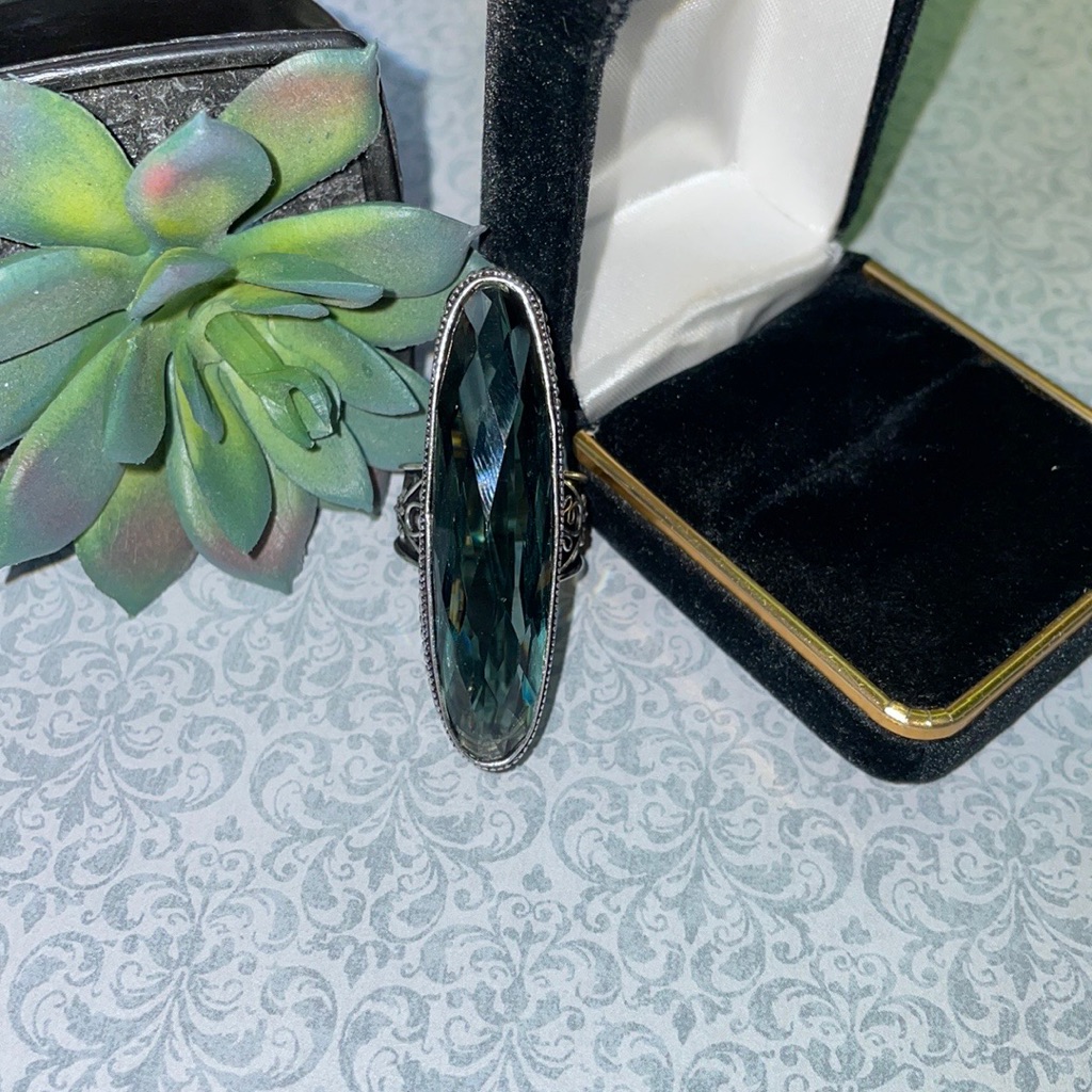 Iolite Silver Ring